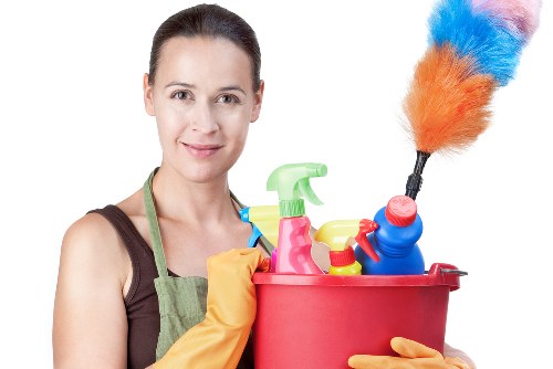 Airbnb cleaner preparing a guest-ready property in Ruislip