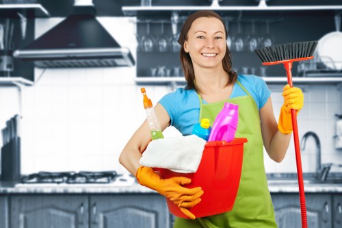 Cleaning service for a customer-facing business in Ruislip with polished floors and glass