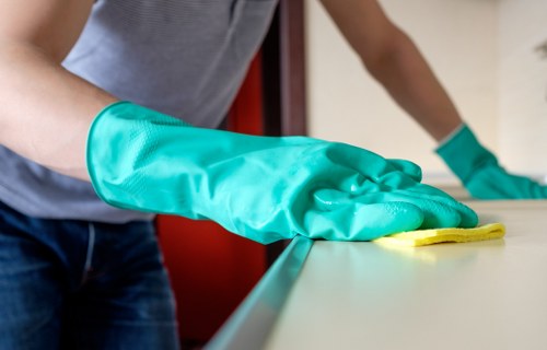 Deep cleaning carpets in a Ruislip commercial corridor and office space