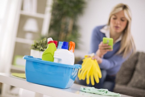 Office cleaning in Ruislip with attention to desks and communal spaces